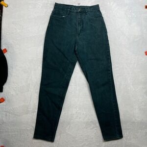 VTG Watch LA‎ Tapered Jeans Women's 9/10 Green Denim Stretch USA Made - 26X25.5